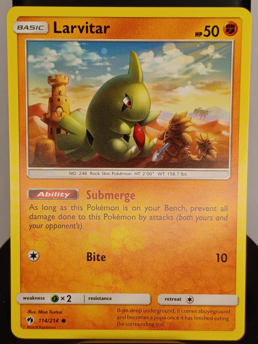Larvitar (114) #114/214 SM - Lost Thunder